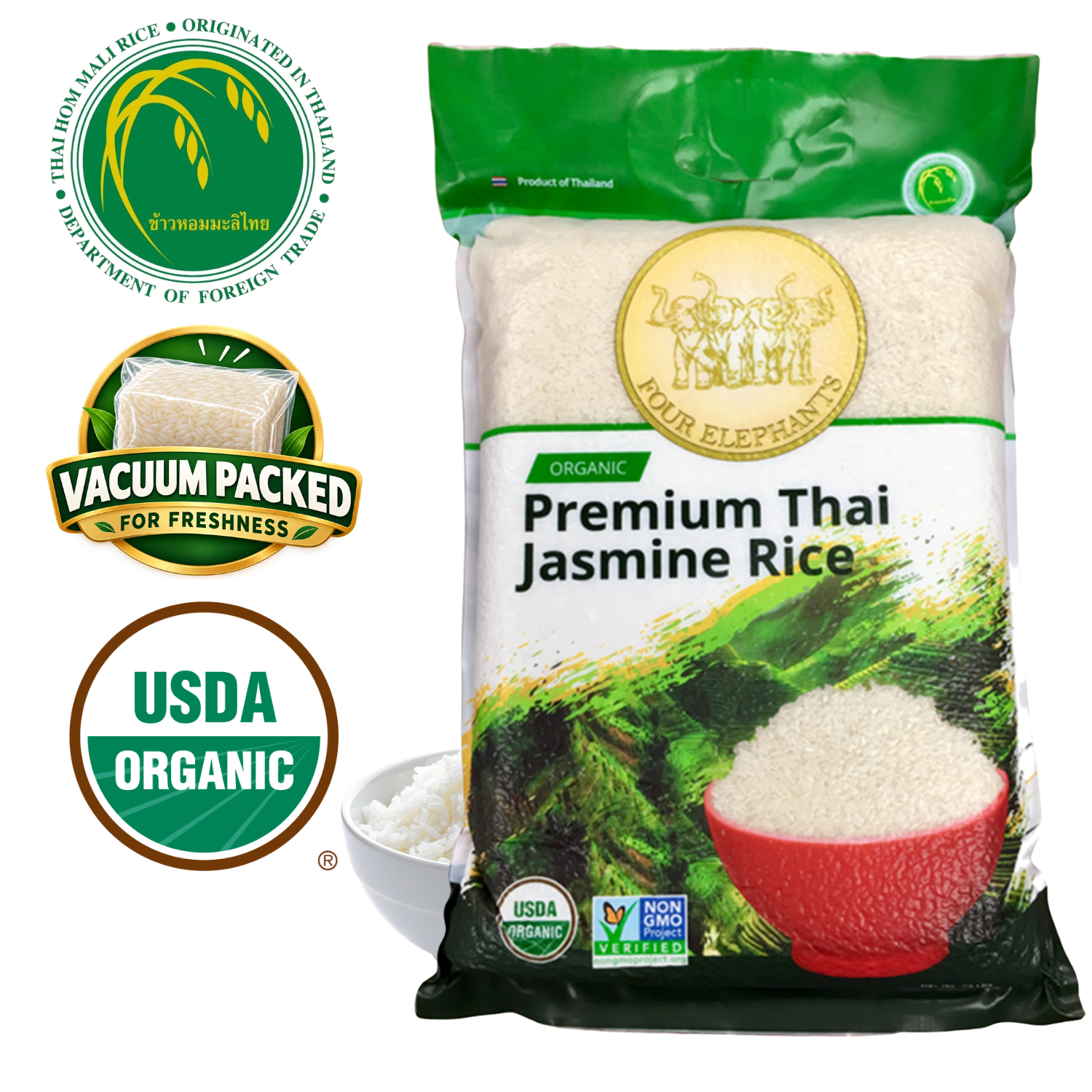 20LB Organic Thai Jasmine Rice