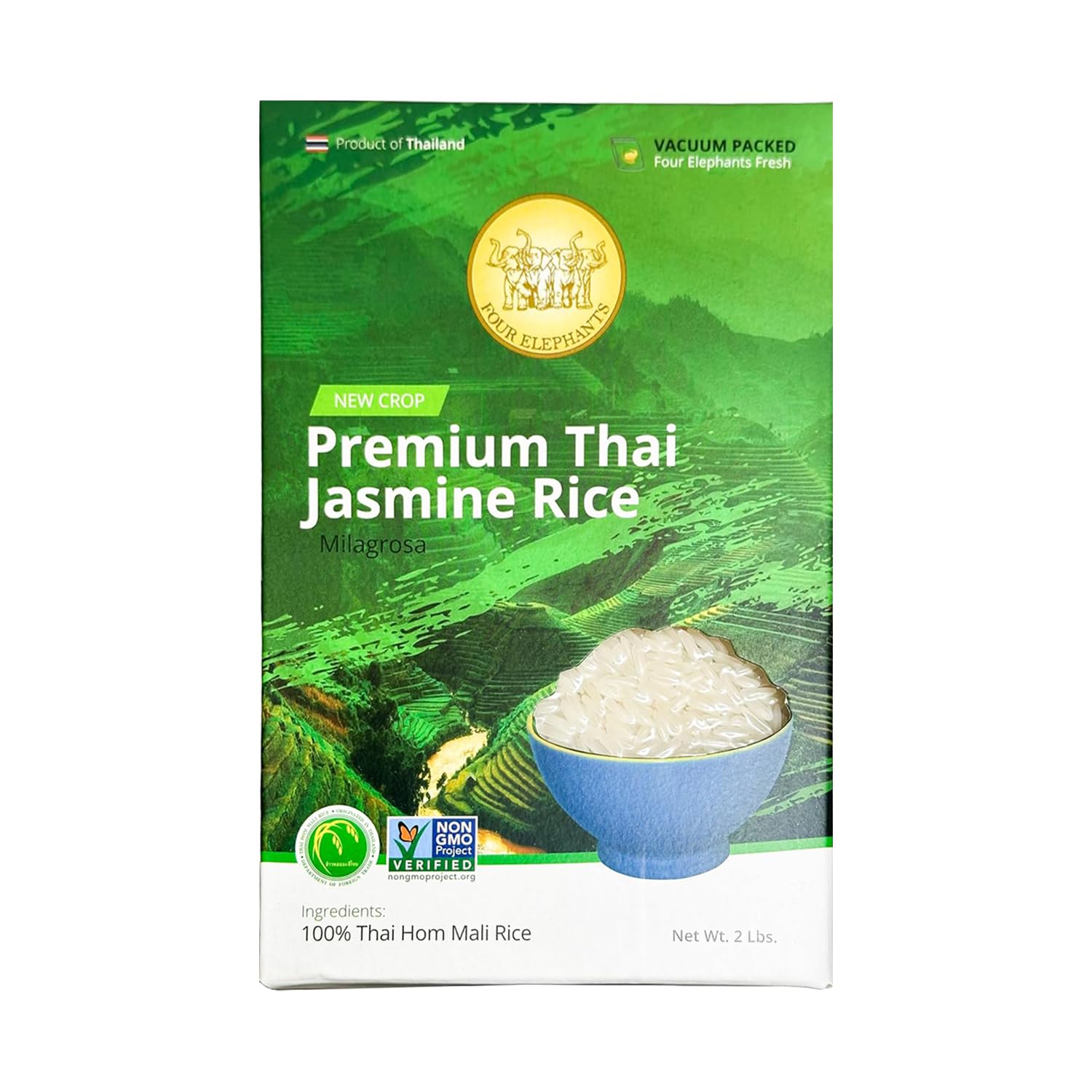 Best Jasmine Rice Brand Four Elephants Jasmine Rice - Made in Thailand