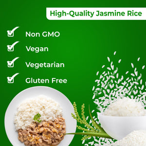 Four Elephants Premium 25 Pounds Jasmine Rice Certified Non-GMO