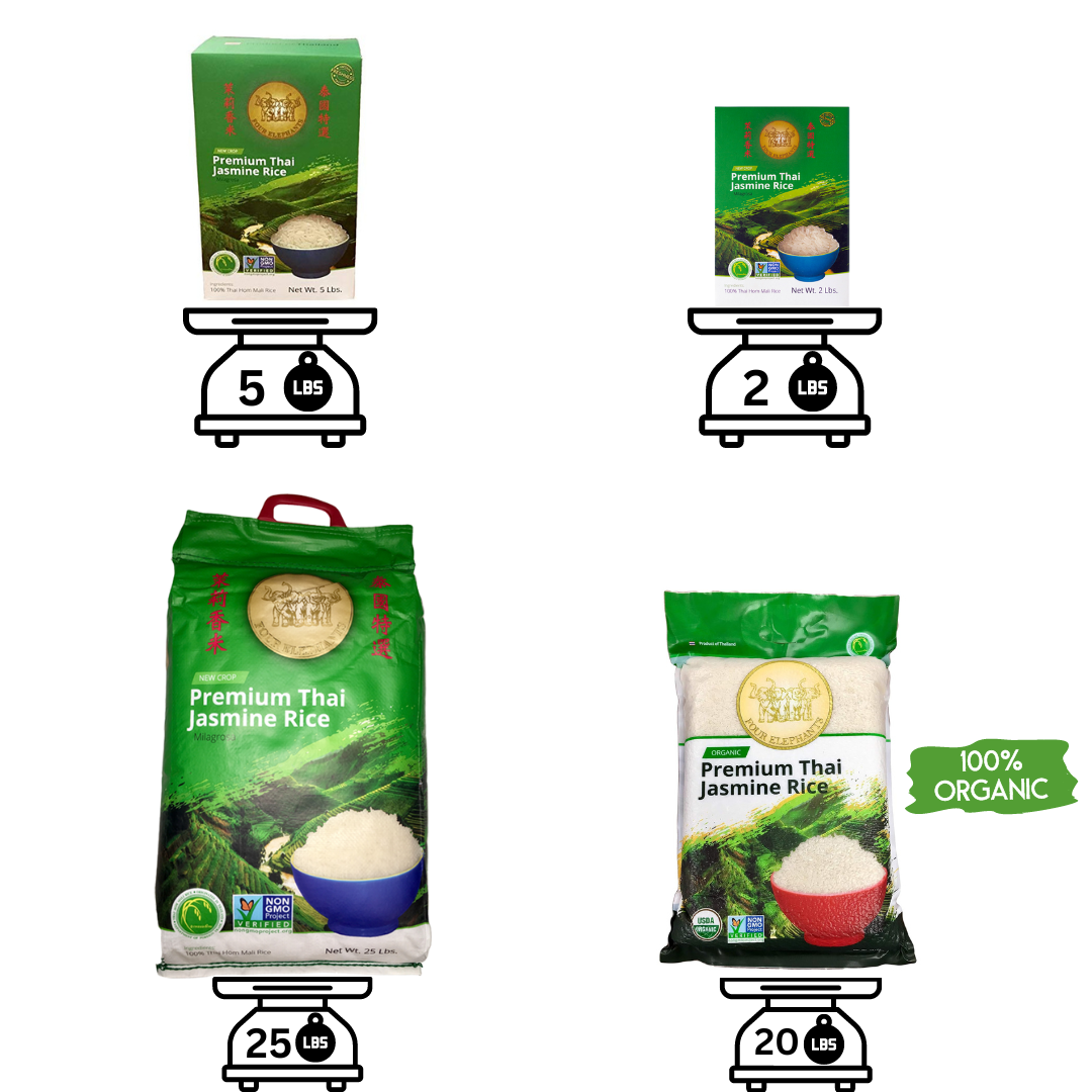 Organic Thai Jasmine Rice 20lb Sourced in the Best Region in Thailand ...