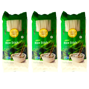3 Pack Asian Best Rice Stick Noodles - Four Elephant Packs (5MM)