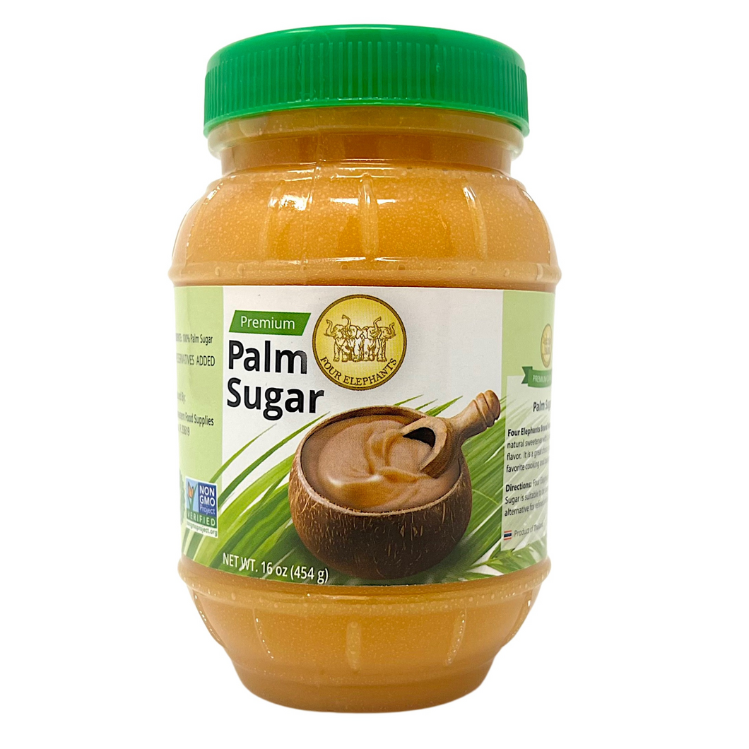 Palm Sugar Syrup Jar (1-Pack) Four Elephants Brand  Alternative for Refined Sugar